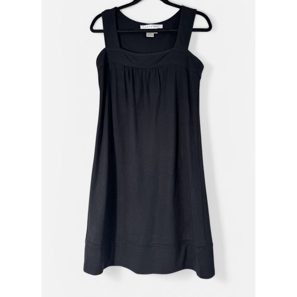 Studio M Black Dress Square Neck Size S Classic Comfortable Versatile Basic